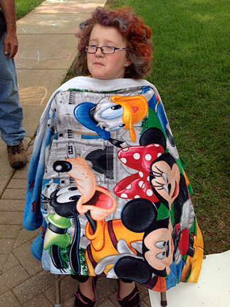 Little Girl with a Mickey Towel